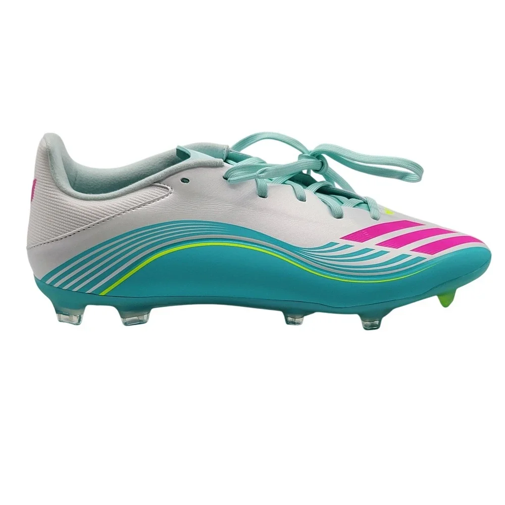 Adidas F50 Messi League FG‎ Mens 8 White Pink Cyan Soccer Cleats JQ0954